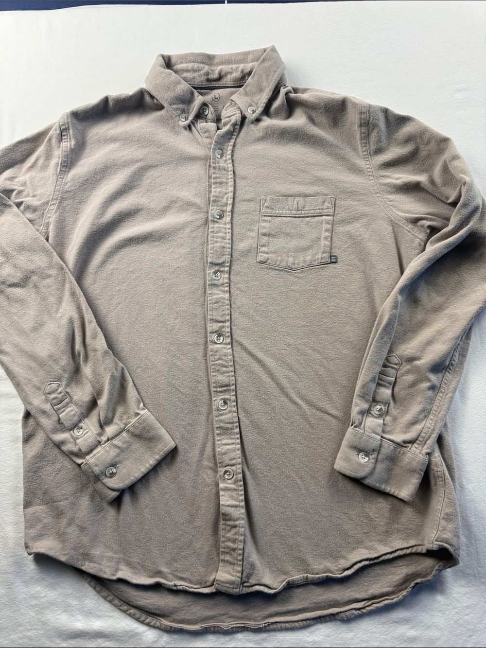 Free Fly Apparel Men's Button-Down Shirt in Light Taupe